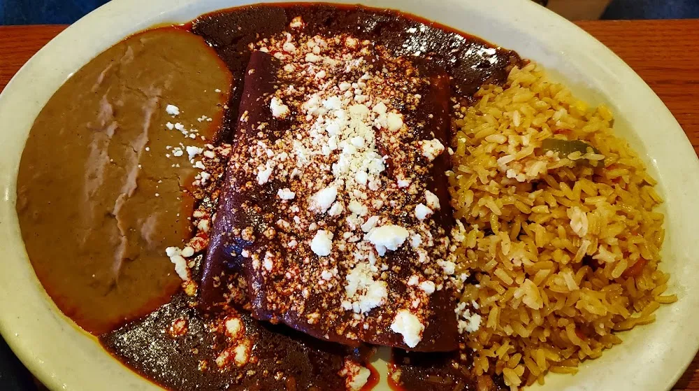 Beef Fajita Mole Enchiladas