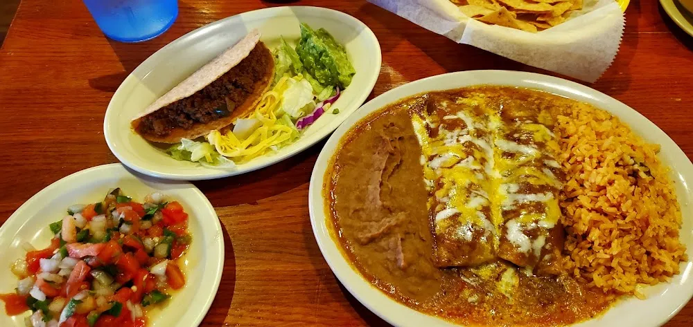 Ground Beef Enchilada Plate