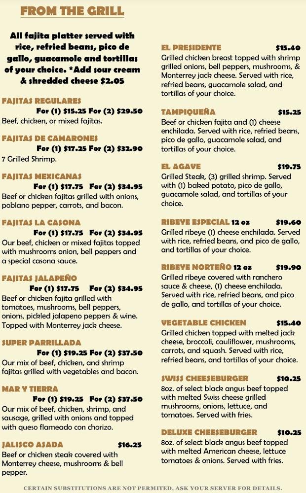 La Casona Mexican Restaurant & Cantina Menu image 3